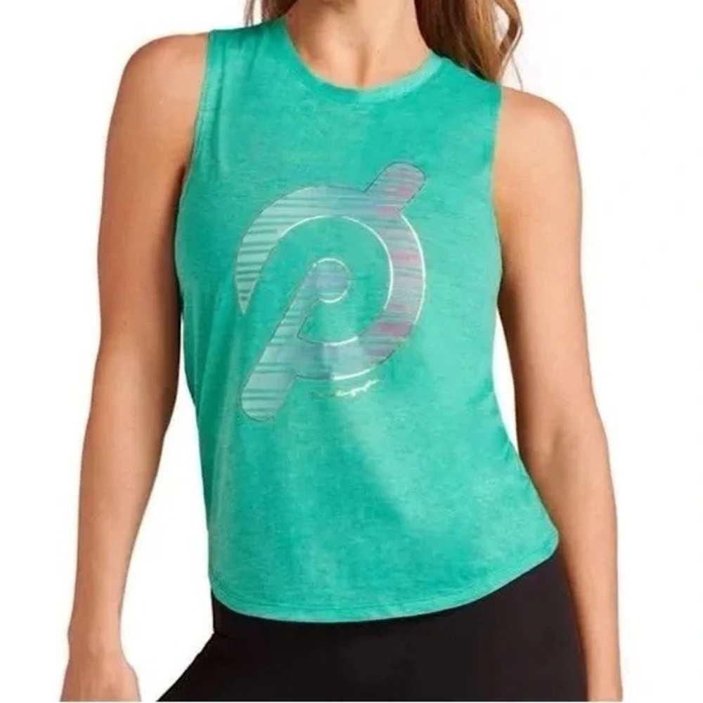 Peloton x Spiritual Gangster Green Active Muscle Tank size L, LIKE NEW